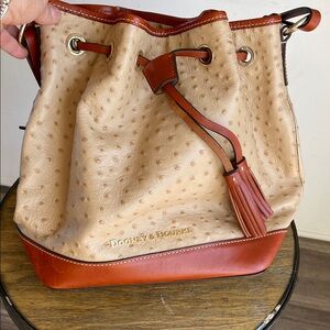 NWOT Dooney & Bourke Ostrich bucket bag